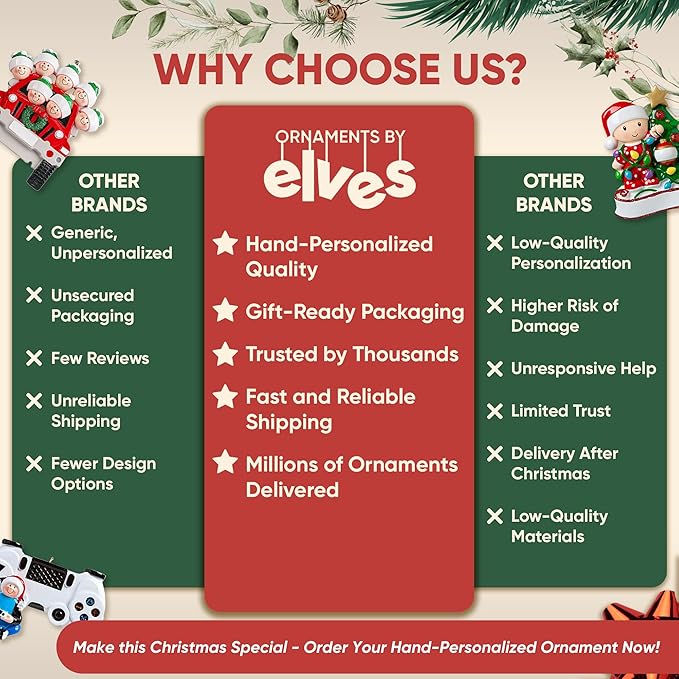 Personalized Surfboard Ornaments 2025 - Brunette Surfer Girl Beach Ornaments Surfer for Christmas Tree Surfing Ornament Gifts for Surfers Beachy Christmas by Elves