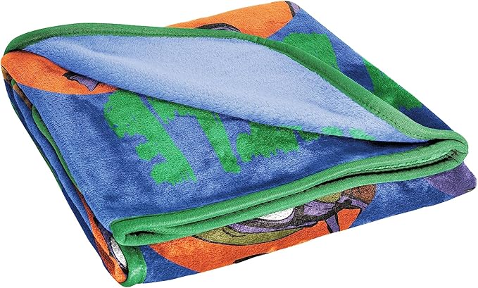 Jay Franco Nickelodeon Teenage Mutant Ninja Turtles Kid's Throw Blanket - Plush 46" x 60" for Boys & Girls, Soft Fleece, Fade Resistant, Warm for Toddlers