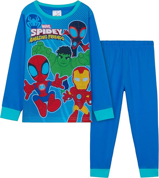 Marvel Spiderman Pajamas for Boys Teens Long PJs Set Lounge Set Comfy Sleepwear