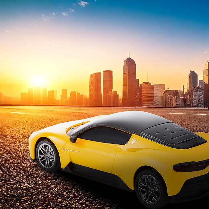 1:24 Scale Officially Licensed RC Maserati MC20, Yellow Sport Racing Hobby Toy Car Model Vehicle for Boys Girls and Adults Gift