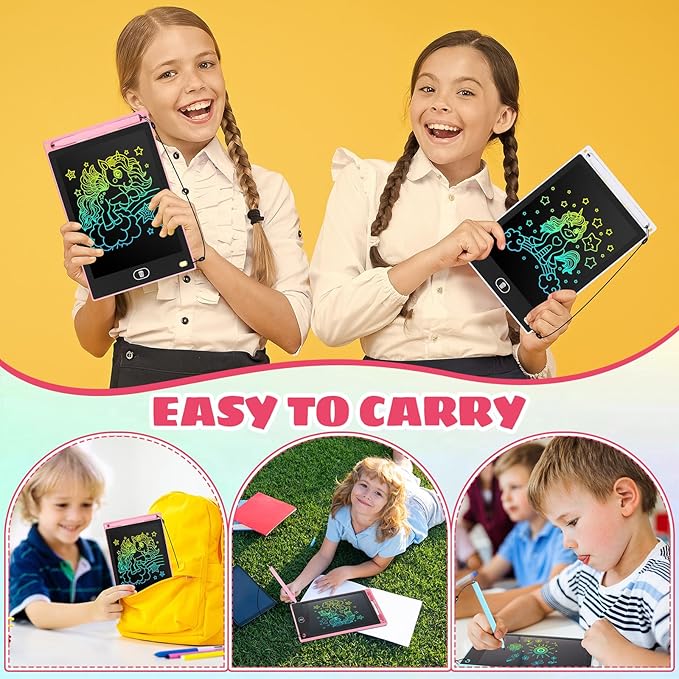 Zhehao 20 Pack LCD Writing Board for Kids, 8.5 Inches Doodle Reusable Screen Drawing Pad Erasable Painting Pads Educational Toy for 3-8 Years(Cute Color)