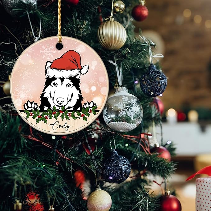 Personalized Dog Ornaments for Christmas Tree, Custom Pet Christmas Ornament 2025, Puppy 1st Xmas Gifts, Custom Dogs Ornament Christmas, Dog Lovers Gift for Christmas Tree Decoration