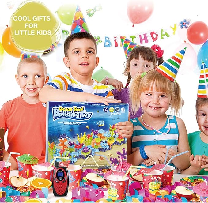 Ocean Reef 180pcs Building Set, STEM Toy for Kids Age 3, 4, 5, 6, Interlocking Toy Building Block