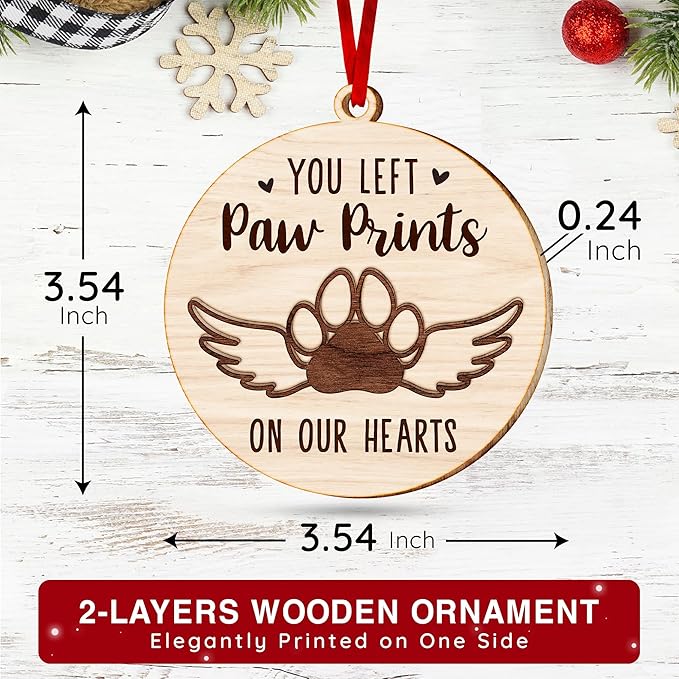 Pet Memorial Ornament for Christmas Tree - Unique Ornaments for Memory Keepsake - Ideal Gifts for pet Memorials - Pet Loss Gifts - A Ornament Reminder of Puppy Memories