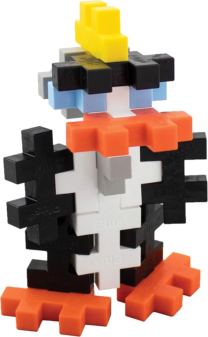 PLUS PLUS Big - Instructed Tube - 15 Piece Penguin - Construction Building Stem/Steam Toy, Interlocking Large Puzzle Blocks for Toddlers and Preschool