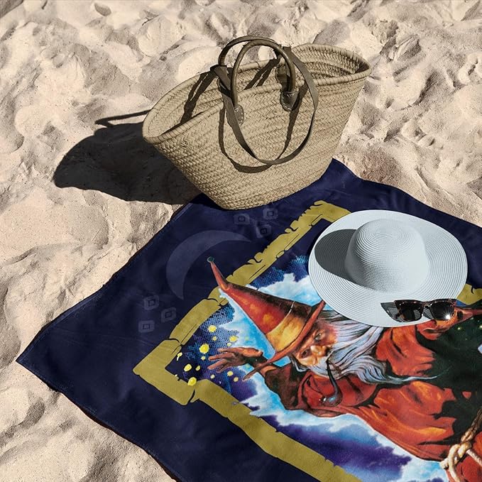 NORTHWEST Dungeons & Dragons Beach Towel 2-Pack – Soft, Sand-Free, Fast-Drying Oversized Pool Towels, Lance Wizard Realms Design, 30" x 60"