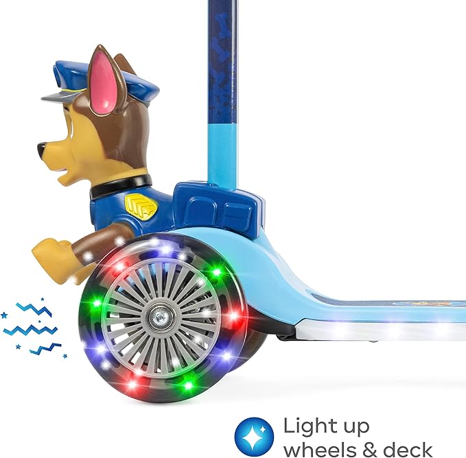 3D Kick Scooter for Kids, Self-Balancing 3 Wheeled Light Up Scooter with Extra Wide Anti-Slip Deck, Rear Brake, Lean to Steer, Lightweight Design, for Kids 3 and up, 75 LB Limit