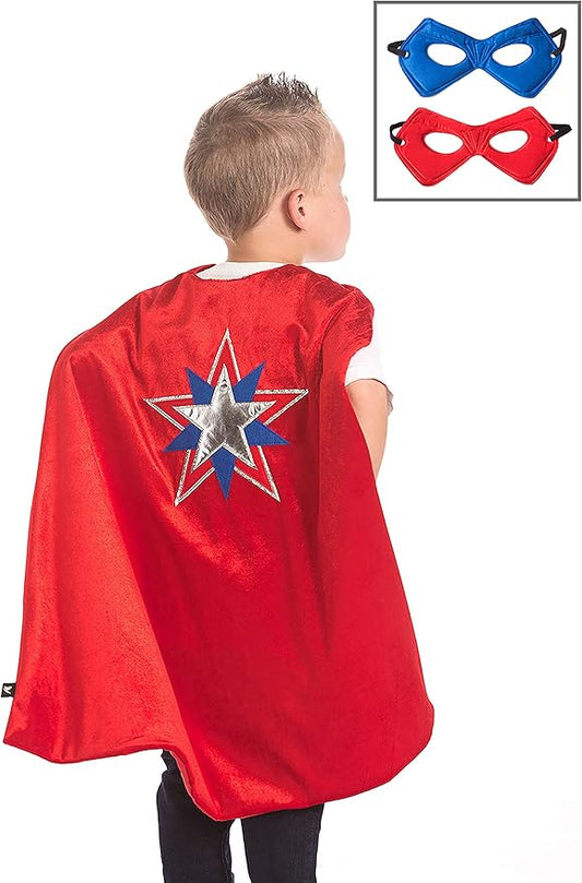 Little Adventures Super Hero Cape & Mask Set Costumes Age 3-8