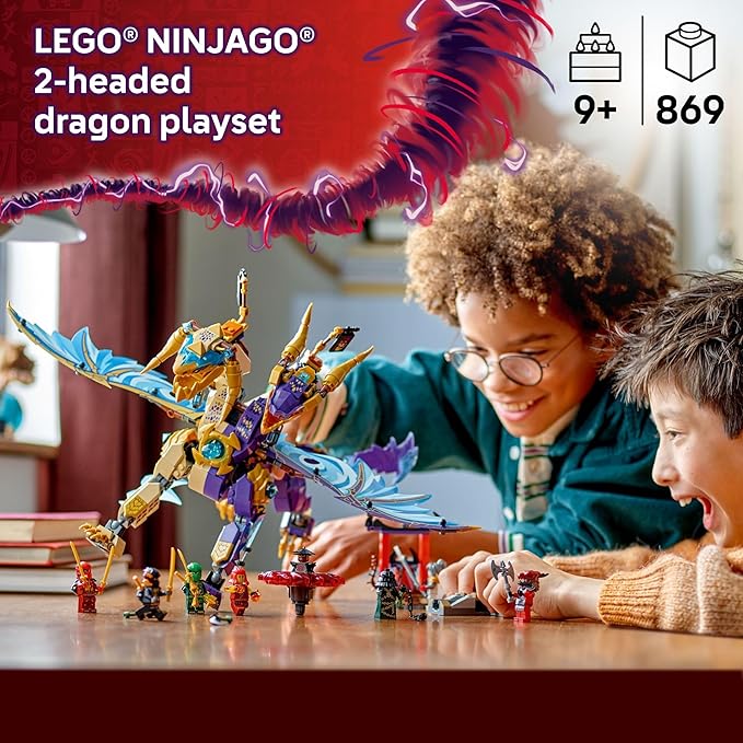 LEGO NINJAGO Arc Dragon of Focus Battle Playset - Kids Toy for Ages 9 and Up - Birthday Gift Idea for Boys and Girls - Dragons Rising Toy with 8 Ninjago Minifigures - 71836