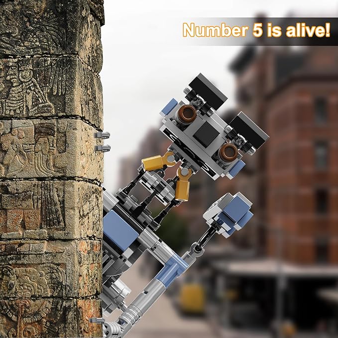 370 Pieces Johnny 5 Robot Building Set, Johnny Five Robot Model Toys, Compatible with Lego, Educational Gift Set for Ages 8-14 Boys