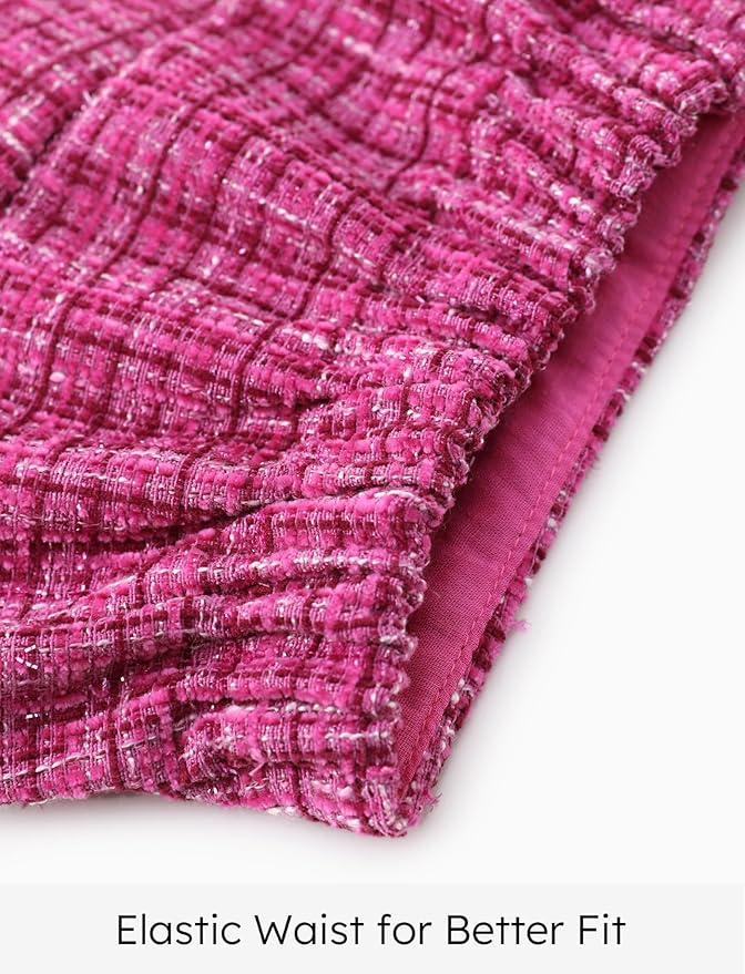 Disney Frozen Elsa Stitch Princess Moana Minnie Toddler Girl 2 Piece Outfit Kid Pearl Button Knit Top & Tweed Skirt Set 2-13Y