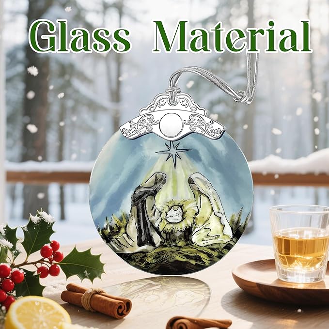 Nativity Scene Christmas Ornaments: Religious Christmas Tree Decorations, Christian Holiday Decor, Stocking Stuffers, Gift Ideas, Xmas Gift, Christian Gifts & Religion Gifts