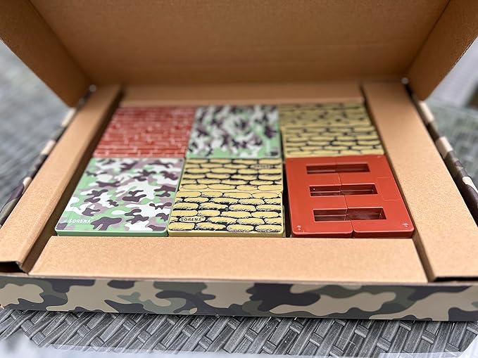 Military Battlefield Magnetic Tiles Building Blocks - Army War Themed Playset for Imaginative Military Building and Learning - STEM Education Toy WW1 WW2 - Great Birthday Gift for Boys
