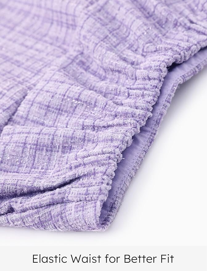 Disney Frozen Elsa Stitch Princess Moana Minnie Toddler Girl 2 Piece Outfit Kid Pearl Button Knit Top & Tweed Skirt Set 2-13Y