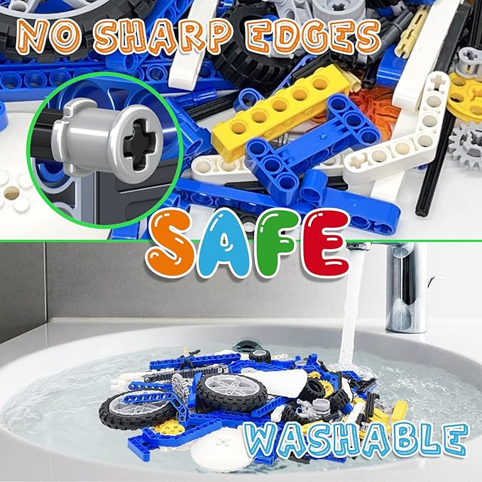 Mechanical Building Toys for Boys Age 8-12, 50 STEM Projects for Kids Ages 8-12 with 325 PCS Building Blocks, STEM Toys for 6 7 8 9 10 Year Old Boys, Science Kit Birthday Xmas Gifts for Kids 6+