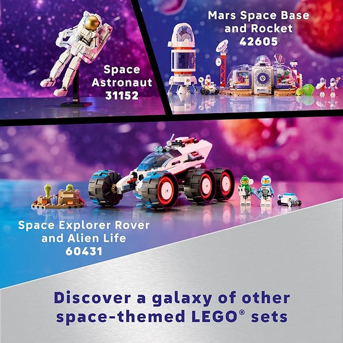 LEGO Technic Planet Earth and Moon in Orbit Building Set, Outer Space Birthday Gift for 10 Year Olds, Solar System Toy for Imaginative, Independent Play, Space Room Décor for Boys & Girls, 42179
