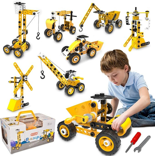 STEM Building Toys, 10 in 1 Construction Set for Preschool Kids, Educational Creative Games Holiday Idea Gift for 5+ Years Old, Stem Activities for Kids Ages 4-8 5-7 6-8 Boy Birthday Gifts