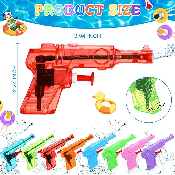 Leyndo 50 Pack Water Gun for Kids Mini Water Gun Bulk Small Colorful Blaster Plastic Squirt Pistol for Boys Girls Outdoor Beach Game Summer Swimming Pool Party Favors(Candy Color)