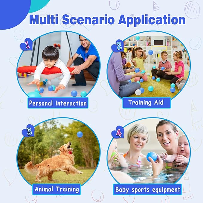 Vanland Ball Pit Balls for Baby and Toddler Phthalate Free BPA Free Crush Proof Plastic - Multicolored Pit Balls in Reusable Play Toys for Kids with Storage Bag