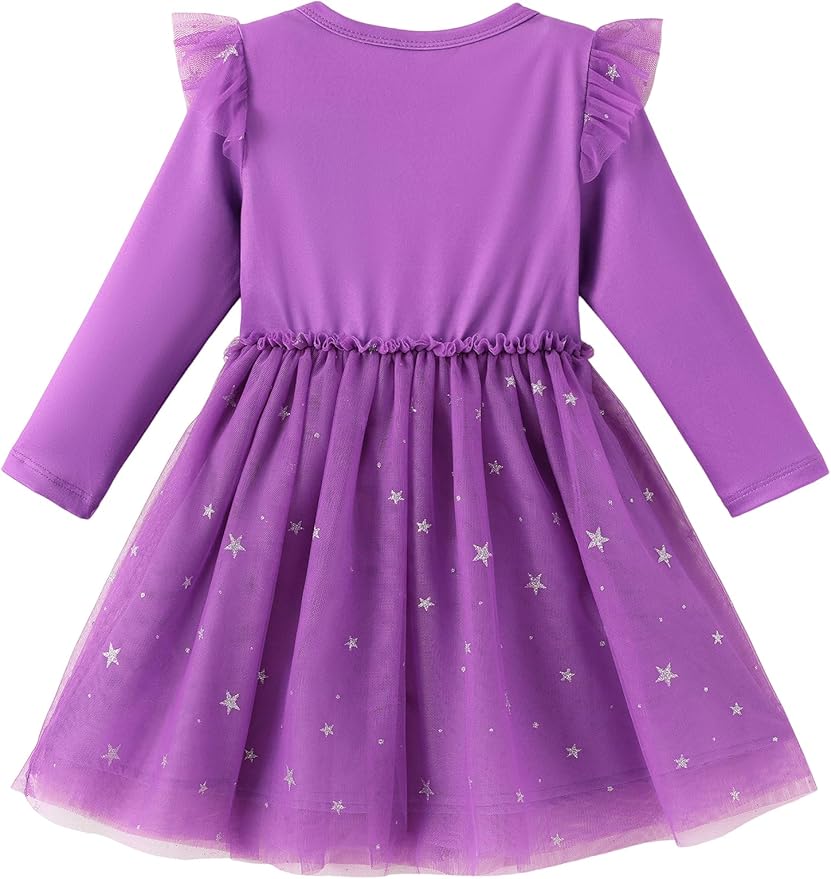 Disney Princess Frozen Minnie Mouse Dress Girls Sparkle Ruffle Tulle Tutu Birthday Party Fall Outfits Clothes Baby to Toddler