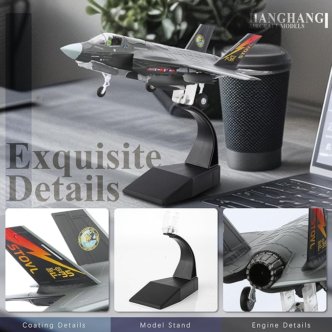 HANGHANG 1/72 F35B Attack Fighter Plane Metal Aircraft Model Military Airplane Model Diecast Plane Model for Collection or Gift