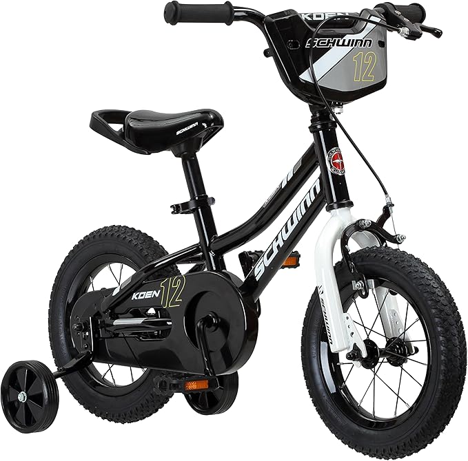 Schwinn Koen Bike, 12 Inch Bike for Kids Ages 2-4, SmartStart Ergonomic Design for Kids, Adjustable Seat Grows with your Child, Rear Coaster Brake and Front Caliper Brake, Training Bicycle