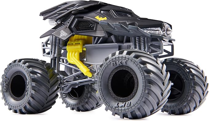 Monster Jam, Official Batman Monster Truck - Retro Batmobile Desert Edition 1:24 Scale Die-Cast Vehicle and BKT Tread Tires, Collectible for Fans & Birthday Parties Kids Toys Ages 3+