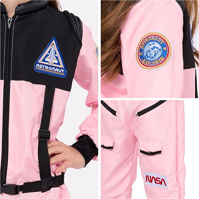 Spooktacular Creations Astronaut Costume with Helmet, Space Suit for Toddler, Kids Astronaut Halloween Costume for Cosplay