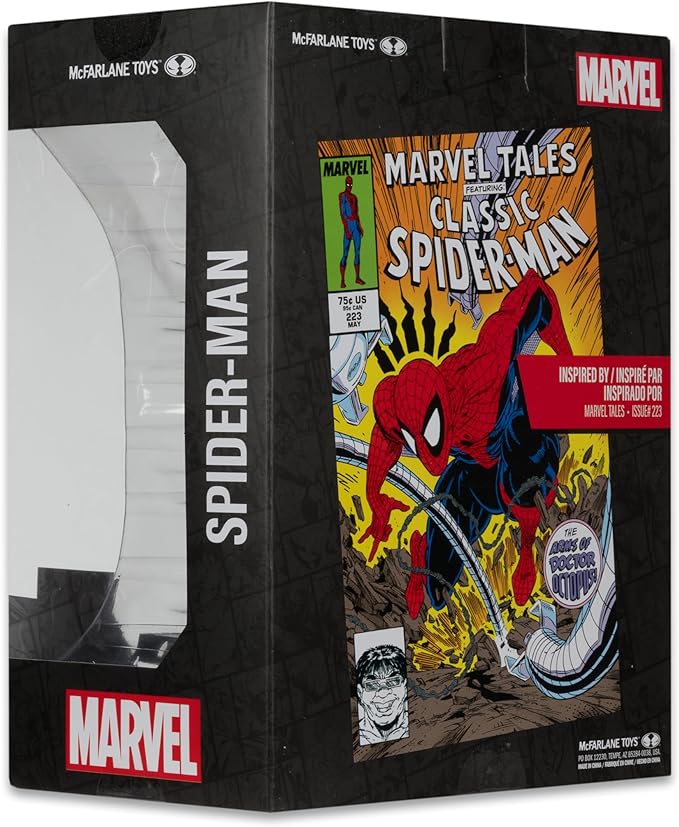 McFarlane Toys- Marvel Spider-Man 1:6th Scale Collectible with Scene & Comic (Marvel Tales #223)