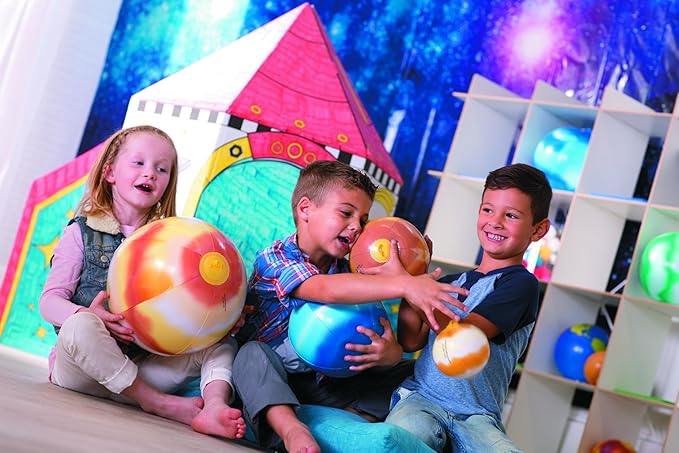 Fun Express Cardboard Playhouse Rocket Ship Toy for Kids - 5 Foot Color Your Own Spaceship for Indoor Play | White Cardboard House to Color for Toddler Activities & Creative Arts Projects