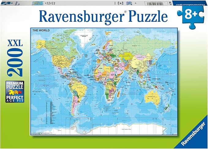 Ravensburger The World 200 Piece Puzzle for Kids - Every Piece is Unique, Pieces Fit Together Perfectly