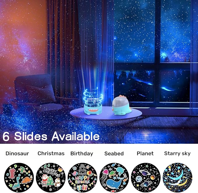 Dinosaur Toys for Kids 3-5, Dino Projector Baby Toys 6 to 12 Months, Christmas Birthday Party Xmas Gifts for 1-12 Year Olds Boys Girls Toys, Baby Toddler Children Kids Bedroom Decor