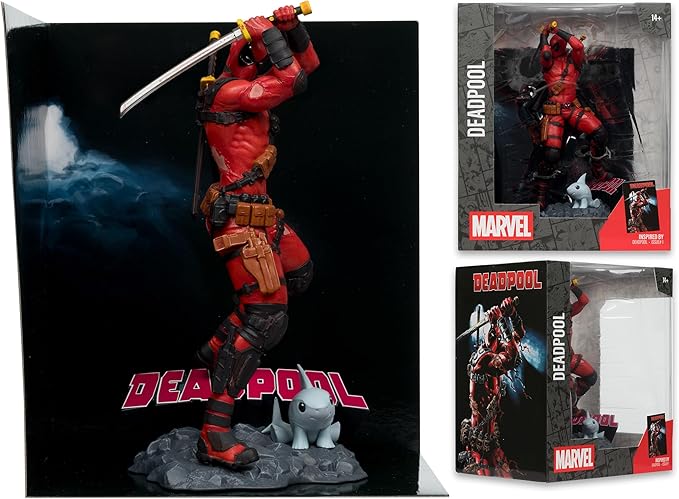McFarlane Toys - Marvel Deadpool 1:10th Scale Collectible with Scene (Deadpool #1)