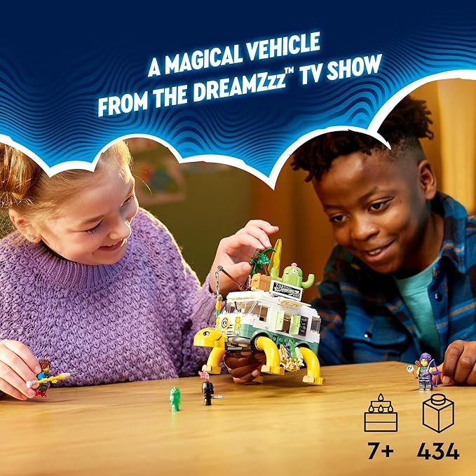 LEGO DREAMZzz Mrs. Castillo’s Turtle Van 71456, 2 in 1 Building Toy and Vehicle Playset with Party Mode or Flying Submarine Mode, Makes a Great Gift Idea for 7 Year Old Kids, Boys, and Girls