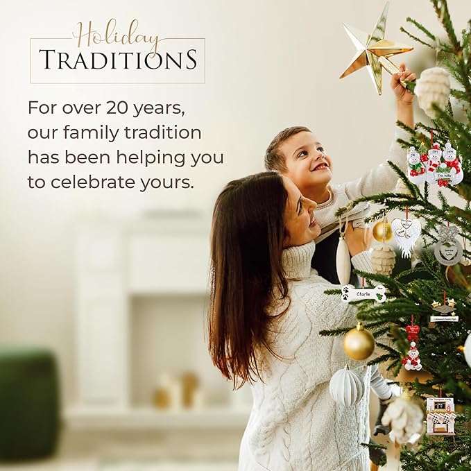 Personalized Building Blocks Ornament 2025 | Free 24h Customization | Laser Engraved Kids Christmas Ornaments for Tree | Custom Gift Wrapped Toddler Keepsake for Girls, Boys