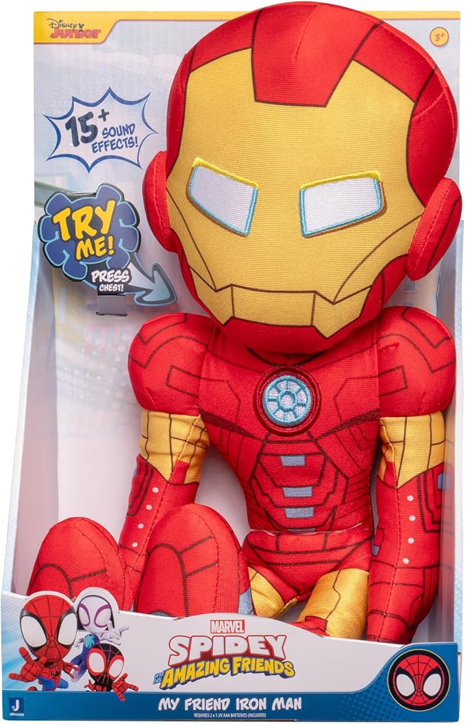 Marvel Spidey and His Amazing Friends My Friend Iron Man Feature Plush - 16-Inch Talking Plush with 16 Unique Phrases