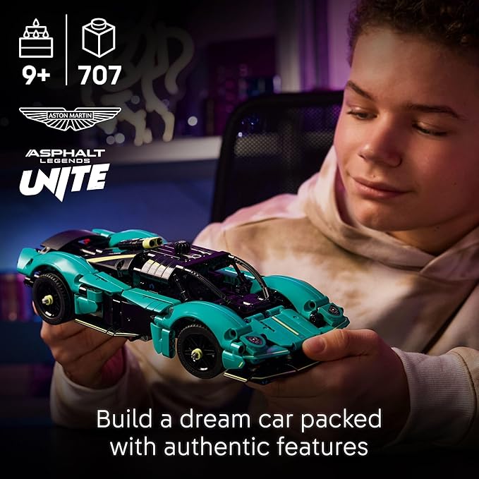 LEGO Technic Aston Martin Valkyrie Toy Car - Kids Model Kit Toy for Boys and Girls, Ages 9+ - Vehicle Building Set for Pretend Play & STEM Learning - Sports Car Gift Idea for Birthdays - 42208