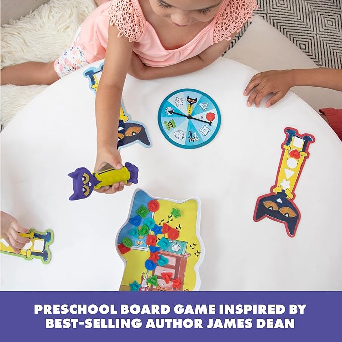 Educational Insights Pete The Cat I Love My Buttons Game - Preschool Board Games for Kids, Toddler Fine Motor Skills, Color Matching Kids Games and Fun Gifts for Girls and Boys Ages 3+