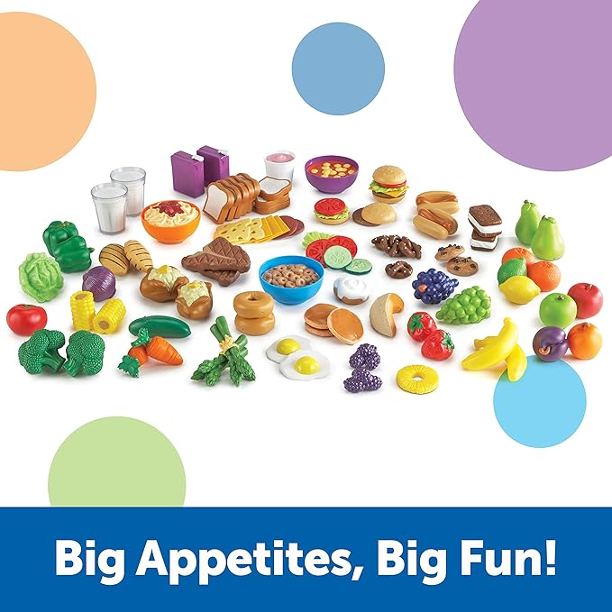 Learning Resources New Sprouts Classroom Play Food Set, 100 Pieces - LER9723, Multi,12 L x 7 W x 12 H in, Ages 18+