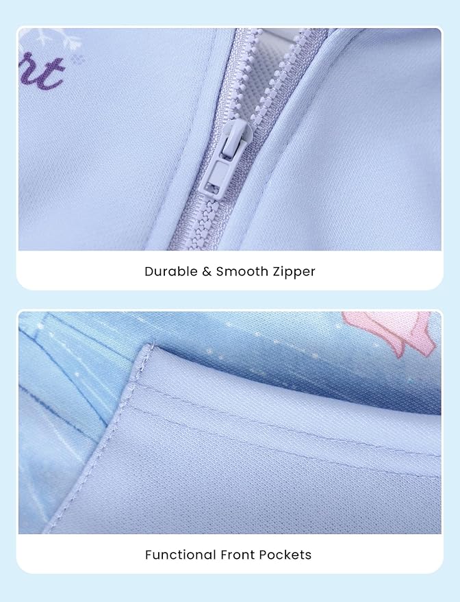 Disney Frozen Stitch Princess Minnie Mickey Spiderman Girls/Boys Zip Up Hoodie Fall Zipper Sweatshirt Jacket Toddler-Big Kid