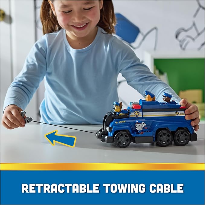PAW Patrol Team Cruiser, Large Scale Vehicle with Exclusive Chase, Marshall, Skye, Rubble, Rocky & Zuma Action Figures, Toys for Boys & Girls Ages 3+