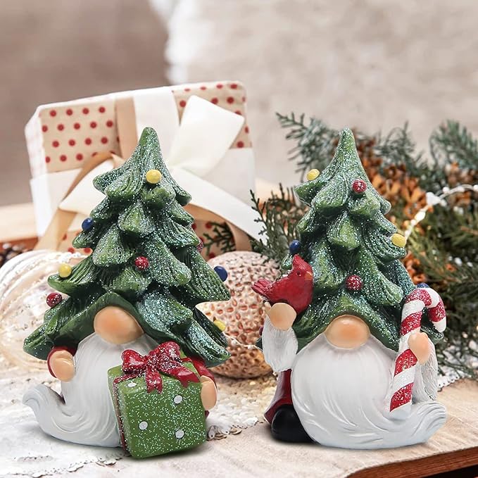 Hodao Christmas Gnomes Decorations Indoor Home Decor Christmas Tree Gnomes Figurines Table Decorations Cute Christmas Gnomes Gifts