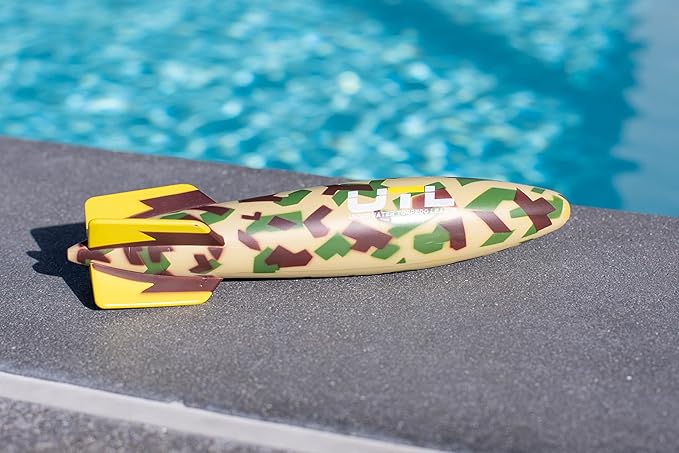Official (UTL) Torpedo Glider Diving Toy Rocket Summer Camouflage Design 10"