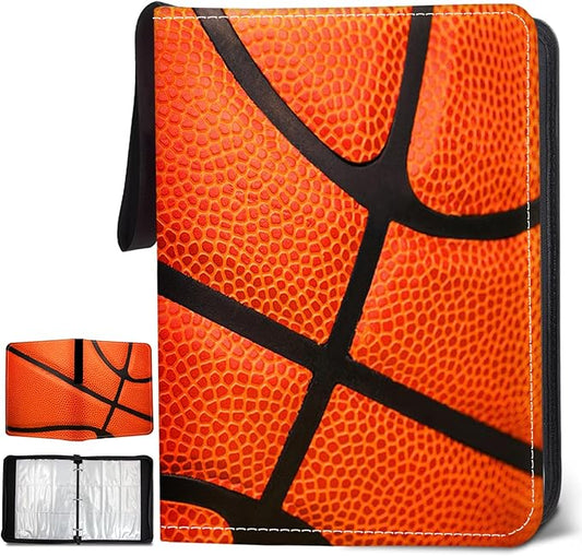 900 Pocket Basketball Card Binder, Trading Card Storage Album with 50 Durable 9-Pocket Pages for Christmas Thanksgiving Birthday, Double Sided Pocket Zipper Binder for Game Cards, Sports Cards