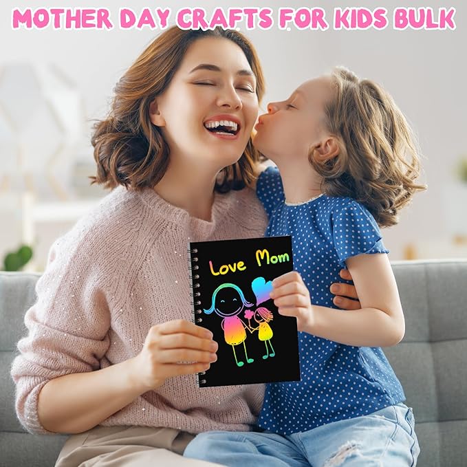 Party Favors for Kids: 48 Pack Rainbow Scratch Art Notebook Students Classroom Gifts Bulk for Girls Boys Goodie Bags Stuffers, Return Gifts for Birthday Party Favors Bulk Kids Crafts