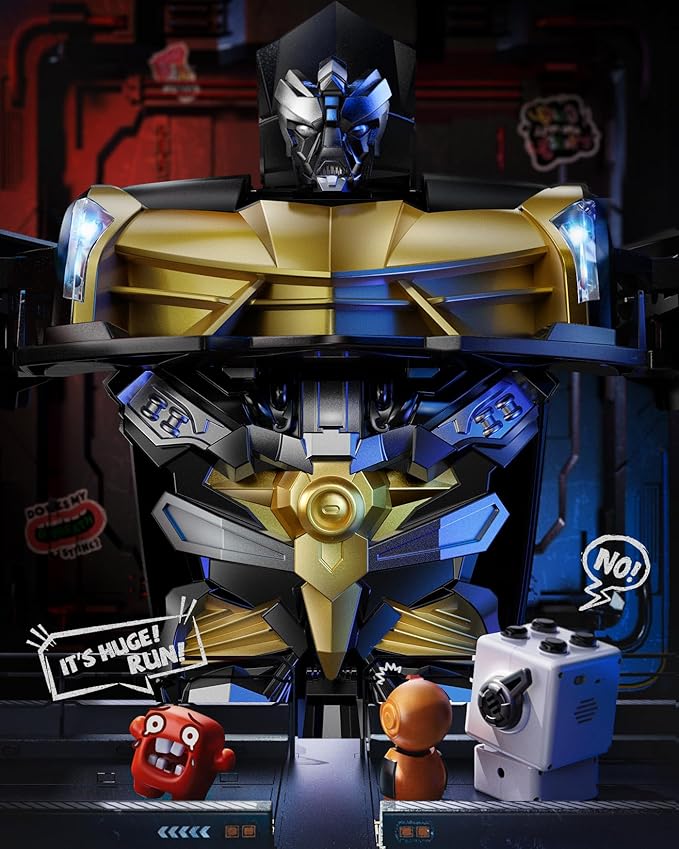 V992 Transform Remote Control Car, Transform Robot RC Cars, 1:14 Scale, 2-in-1 Robot Toy Car with Sound & Light, Gesture Sensing, Automatic Deformation, Great Gift Toys for Boys and Girls 4-6 (Golden)