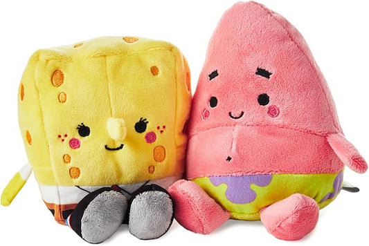 Hallmark Better Together Nickelodeon Magnetic Plush (Spongebob and Patrick) 5.75" Stuffed Toys, Easter Gifts for Kids
