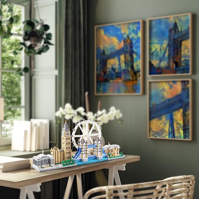 New Architecture London Skyline Building Set - Fun & Satisfying Model Kit with 3430pcs - Gift for Adults 14+ - Micro Mini Blocks