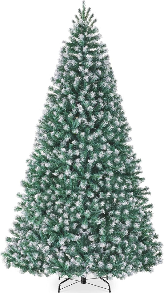 Best Choice Products Artificial Frosted Christmas Tree, 6ft Premium Unlit Realistic Spruce Holiday Décor w/Dense Branches, Metal Base - Blue Spruce