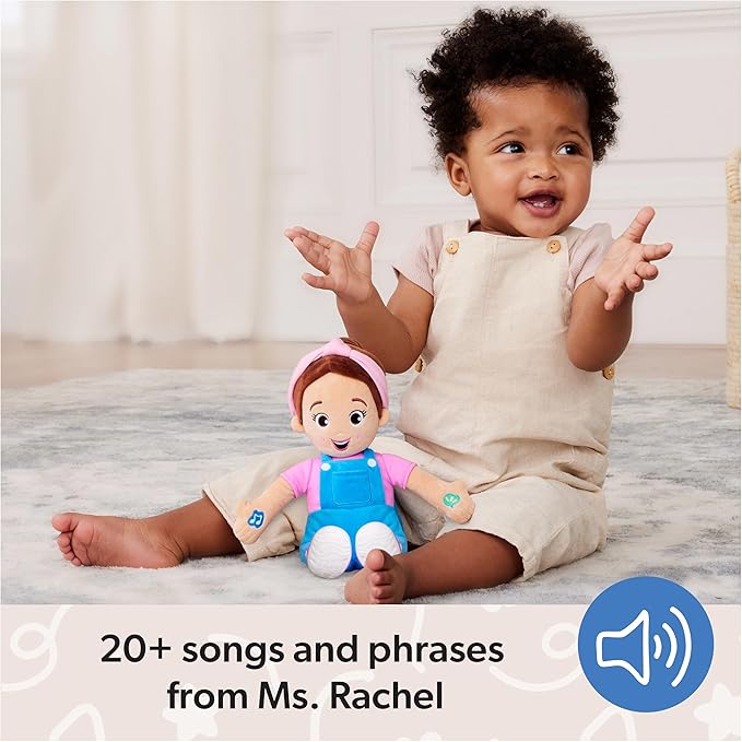 Ms. Rachel Official Speak & Sing Doll, 16” Tall Interactive Toy with 4 Songs & 16+ Phrases, Toddler Toys for Girls & Boys Ages 6 Months to 3+ Years